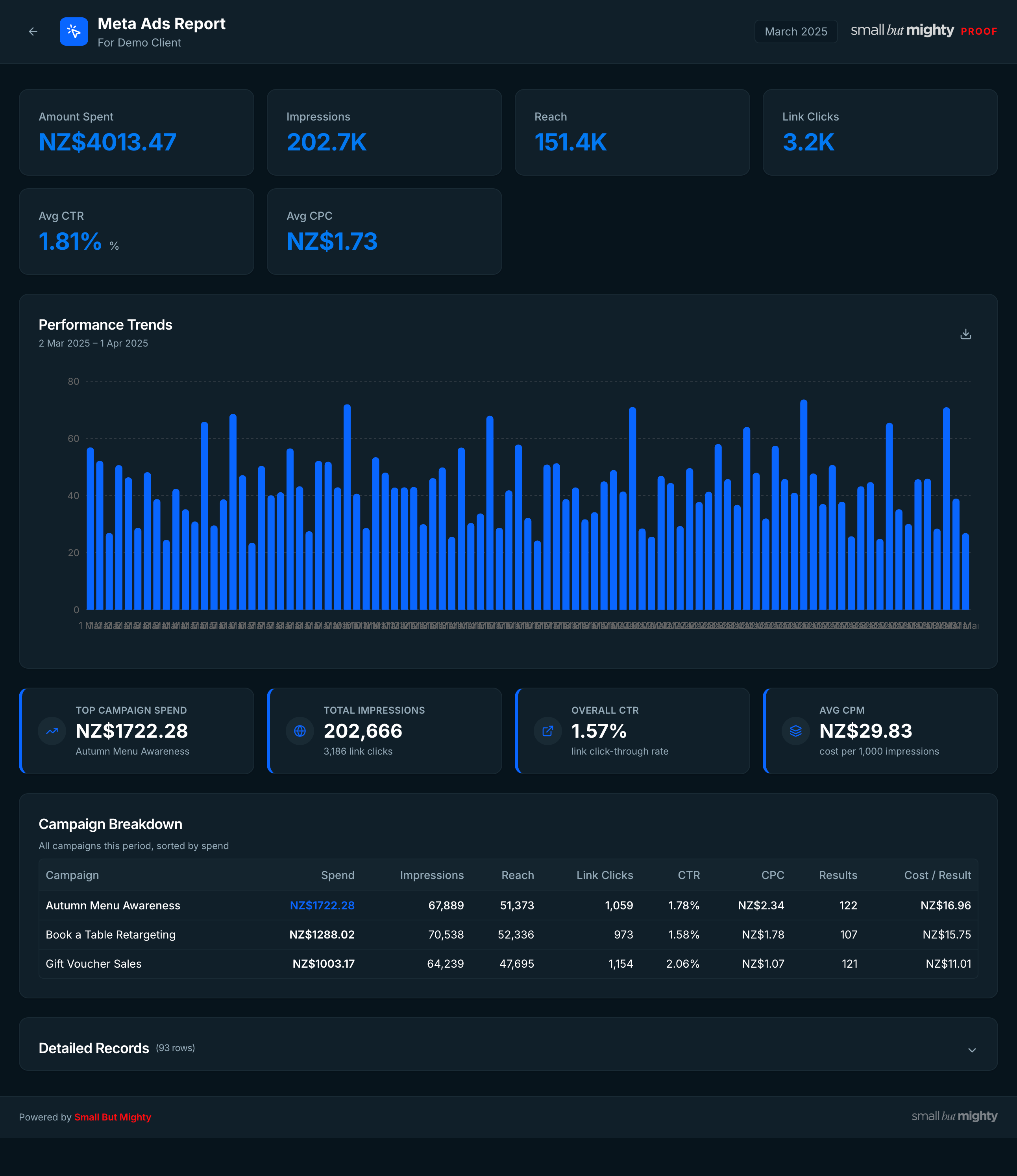 Meta Ads report
